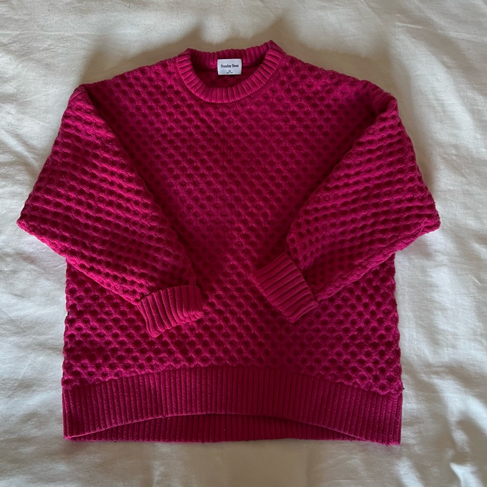 Sunday Best magenta sweater